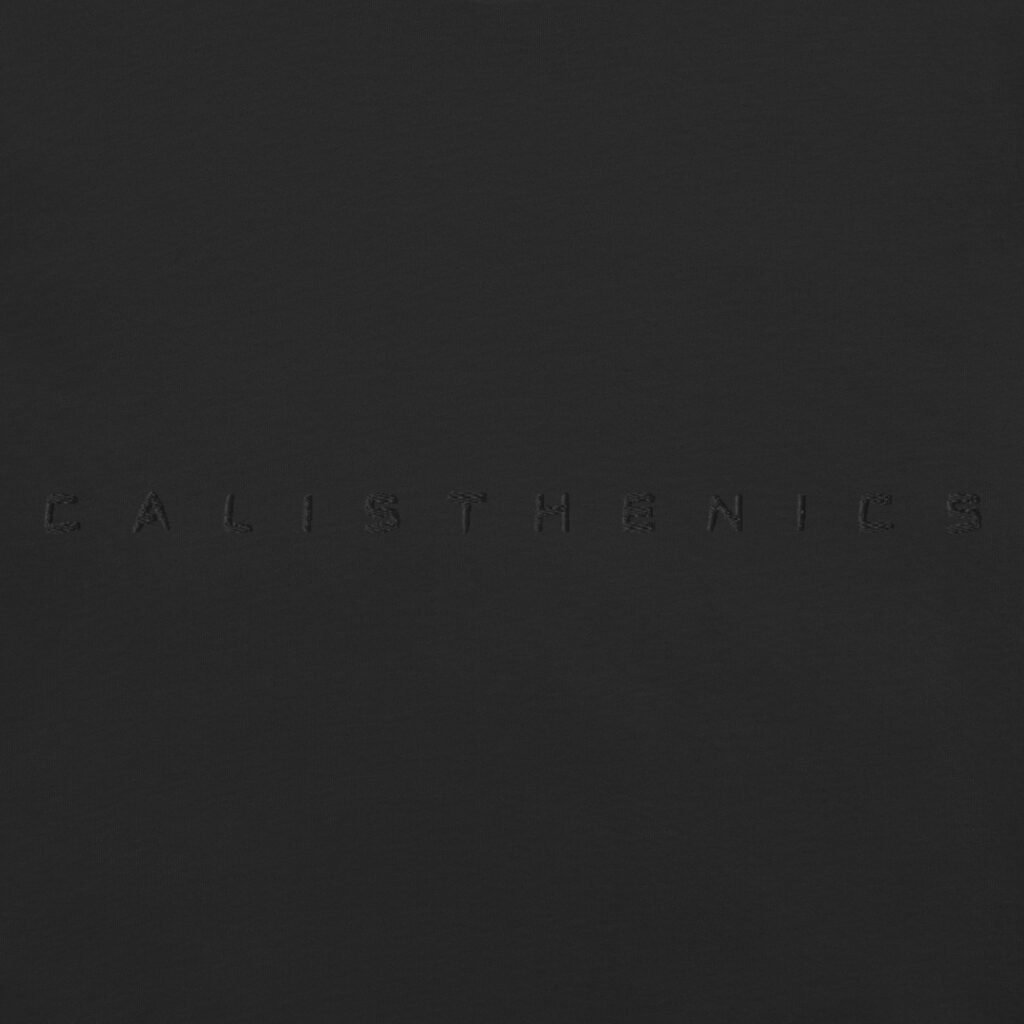 Home calisthenics t shirt / black embroidered
