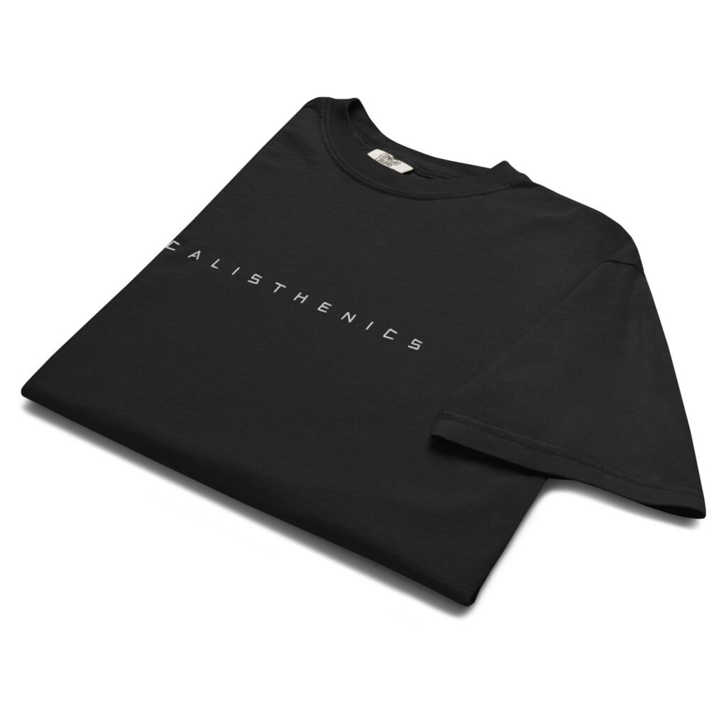 Home calisthenics t shirt / white embroidered