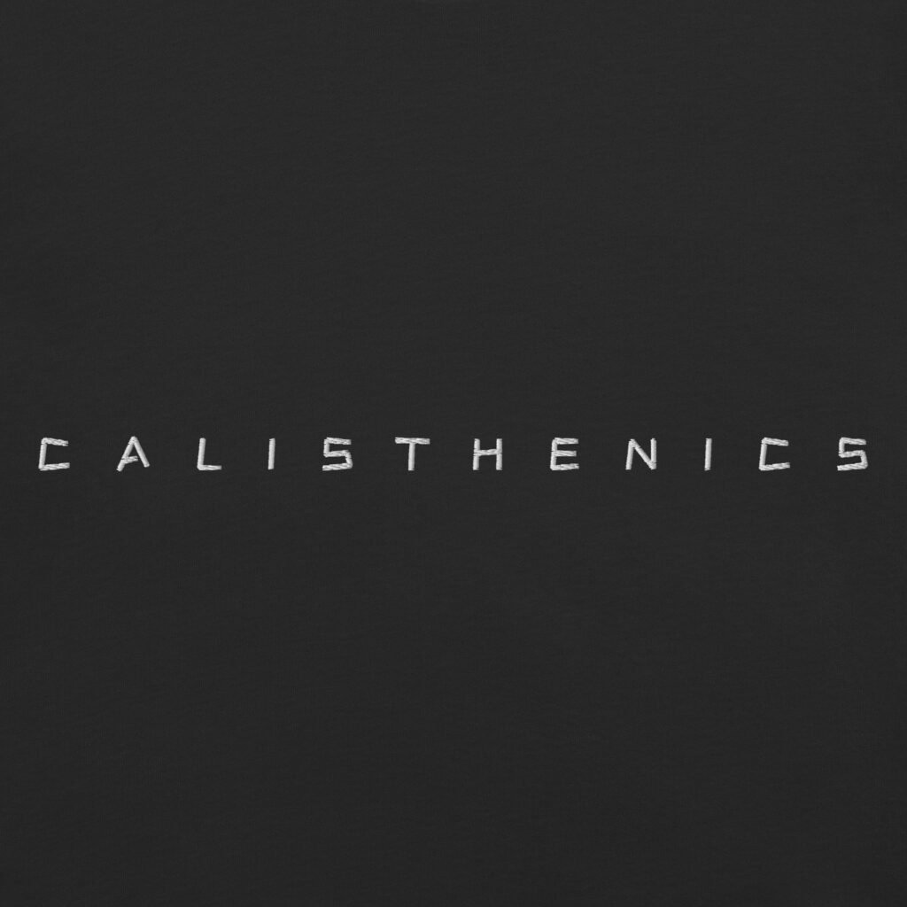 Home calisthenics t shirt / white embroidered