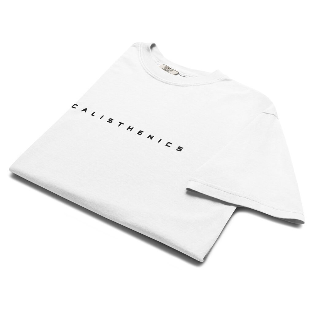 Home calisthenics t shirt / black embroidered
