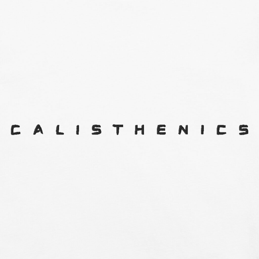 Home calisthenics t shirt / black embroidered