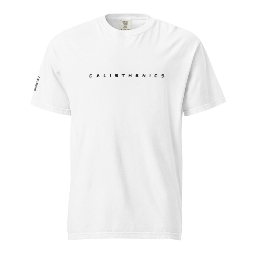 Home calisthenics t shirt / black embroidered