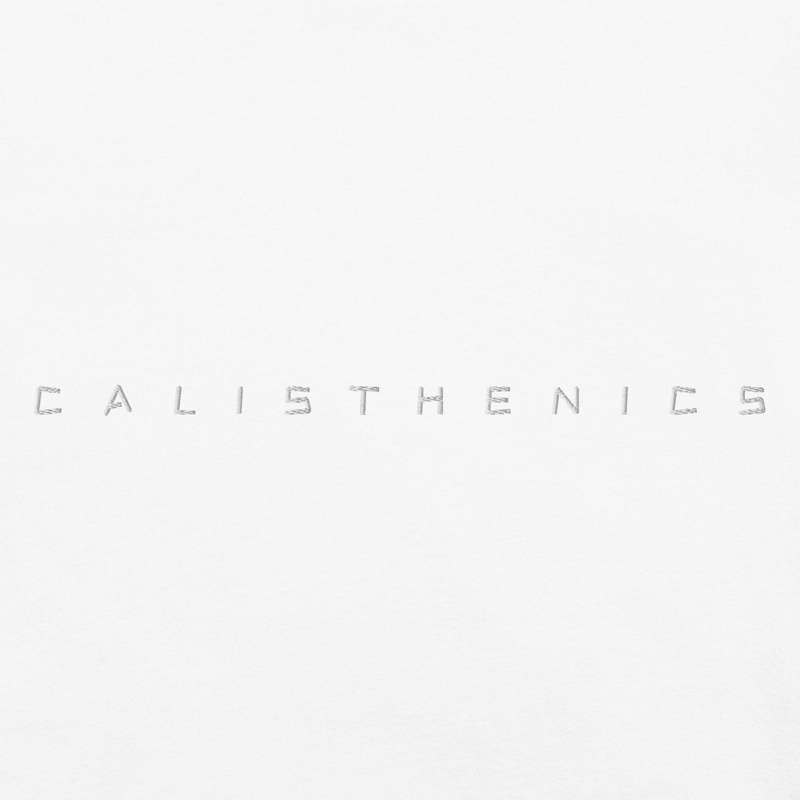 calisthenics t shirt / white embroidered calisthenics t shirt / white embroidered